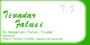 tivadar falusi business card